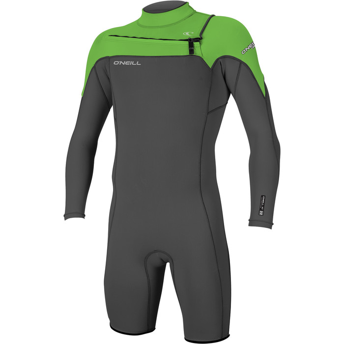 2022 O'Neill Mens Hammer 2mm Long Sleeve Chest Zip Shorty Wetsuit 4928